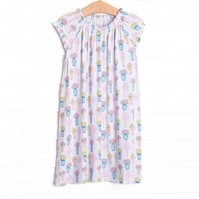 Garden Party Petals Bamboo Night Gown, Pink