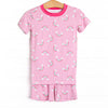 Rainy Day Rays Bamboo Pajama Short Set, Pink