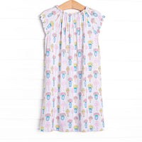 Garden Party Petals Bamboo Night Gown, Pink