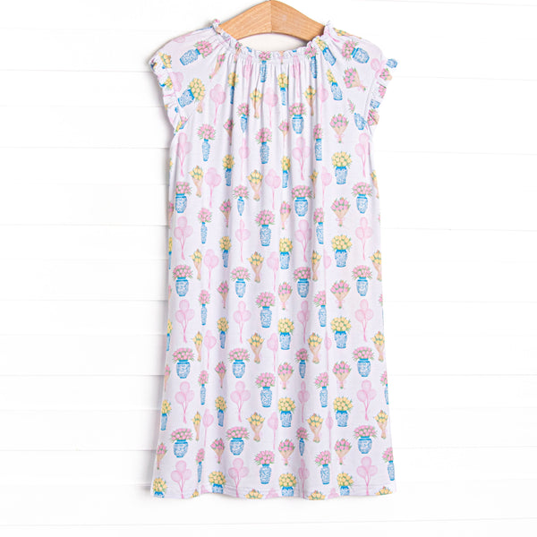 Garden Party Petals Bamboo Night Gown, Pink