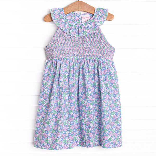 Feeling Free Smocked Dress, Purple