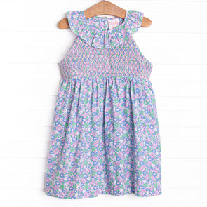 Feeling Free Smocked Dress, Purple