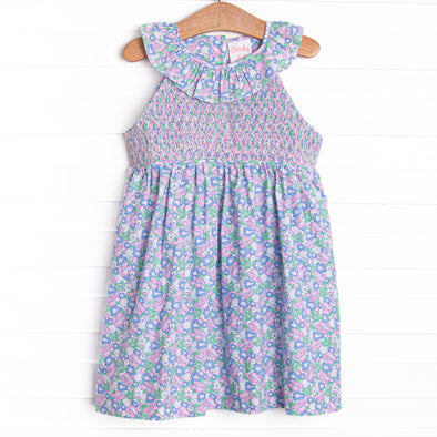 Feeling Free Smocked Dress, Purple