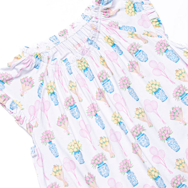 Garden Party Petals Bamboo Night Gown, Pink