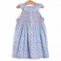 Feeling Free Smocked Dress, Purple