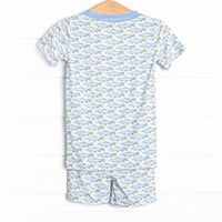 Clear Lake Catch Bamboo Pajama Short Set, Blue