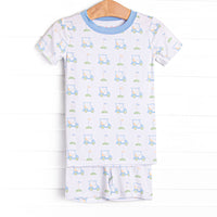 Country Club Cruisin' Bamboo Pajama Short Set, Blue