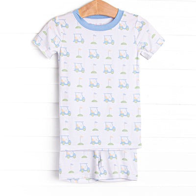 Country Club Cruisin' Bamboo Pajama Short Set, Blue
