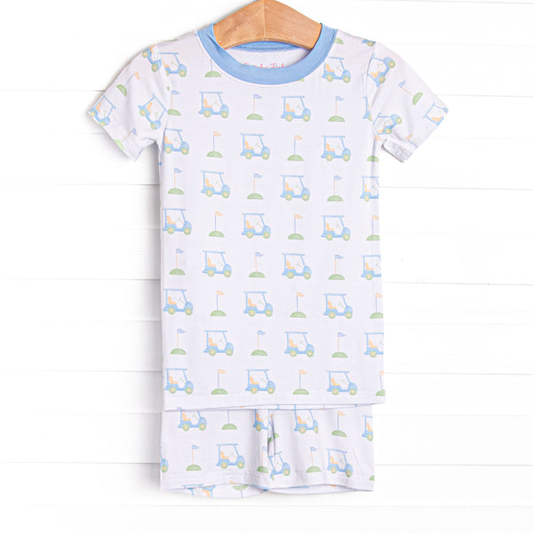 Country Club Cruisin' Bamboo Pajama Short Set, Blue
