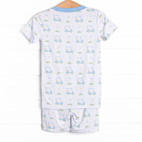 Country Club Cruisin' Bamboo Pajama Short Set, Blue