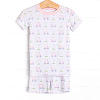 Country Club Cruisin' Bamboo Pajama Short Set, Pink