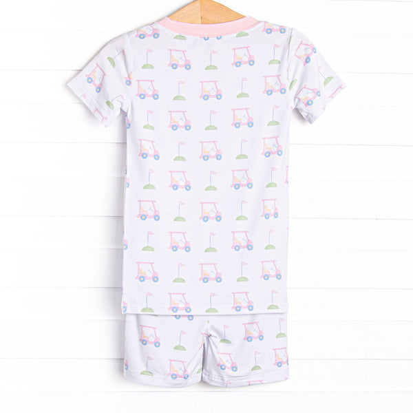 Country Club Cruisin' Bamboo Pajama Short Set, Pink