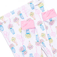 Garden Party Petals Bamboo Pajama Set, Pink