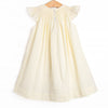 Fun Friends Smocked Bishop Dress, Yellow Seersucker