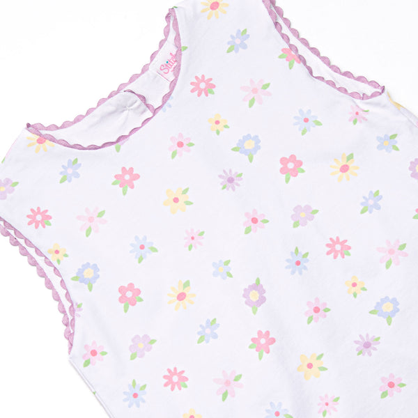 Petite Petals Diaper Set, Purple