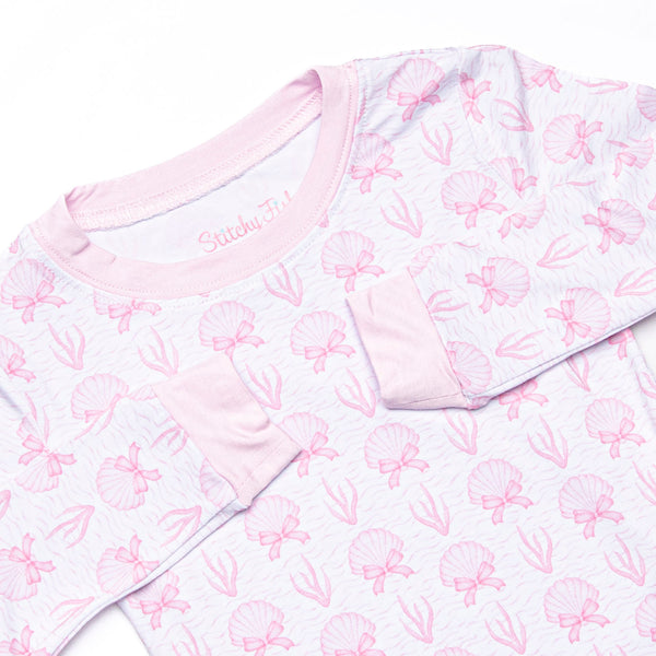 Tidal Treasures Bamboo Pajama Set, Pink