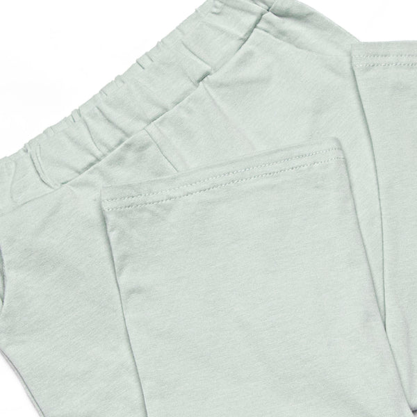 Steam Engine Applique Pant Set, Green Stripe