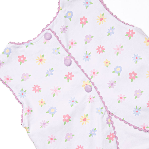 Petite Petals Diaper Set, Purple