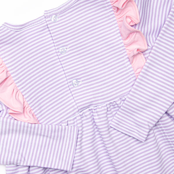 Lillie Flutter Pima Legging Set, Purple