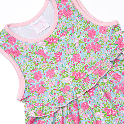 Water Lily Lady Tiered Dress, Green