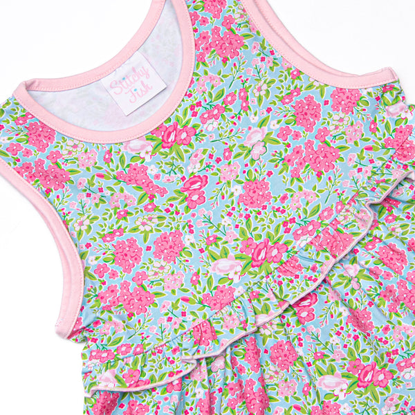 Water Lily Lady Tiered Dress, Green
