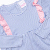 Lillie Flutter Pima Diaper Set, Blue Stripe