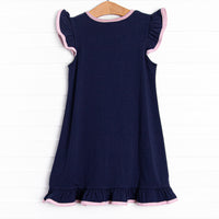 Lookout Lady Applique Dress, Navy
