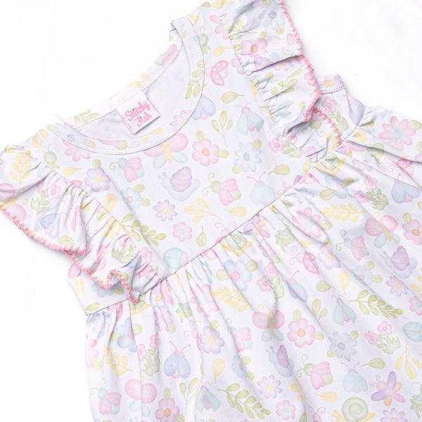 Critter Crawlers Ruffle Short Set, Pink