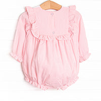 Holiday Ballet Embroidered Bubble, Pink