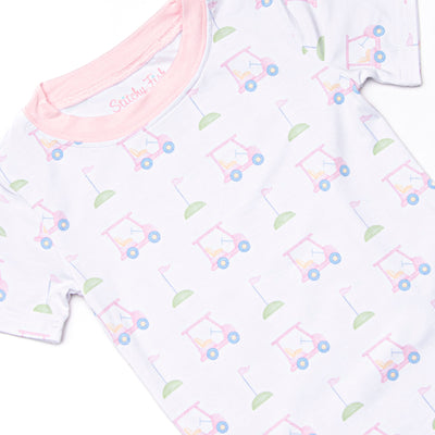 Country Club Cruisin' Bamboo Pajama Short Set, Pink