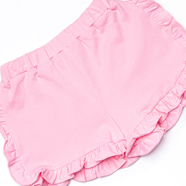 Safari Summer Ruffle Short Set, Pink