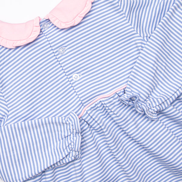 Stella Pima Legging Set, Blue Stripe