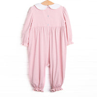 Blush and Blessings Smocked Romper, Pink