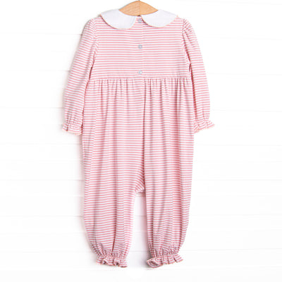 Blush and Blessings Smocked Romper, Pink
