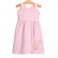 Birdhouse Beauty Applique Dress, Pink