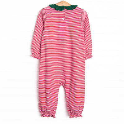 Toy Soldier Trio Applique Ruffle Romper, Red