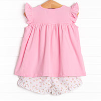 Rosey Rosebuds Short Set, Pink
