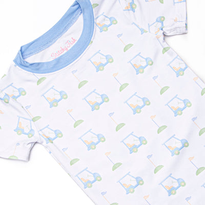 Country Club Cruisin' Bamboo Pajama Short Set, Blue