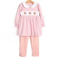Blush and Blessings Smocked Legging Set, Pink