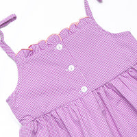Critter Crawlers Smocked Short Set, Purple