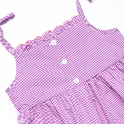 Critter Crawlers Smocked Short Set, Purple