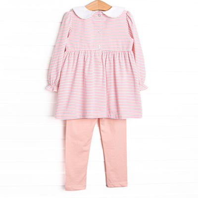 Blush and Blessings Smocked Legging Set, Pink