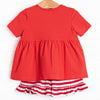 Magical Mouse Ruffle Short Set, Red