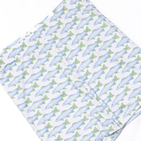 Clear Lake Catch Bamboo Pajama Short Set, Blue