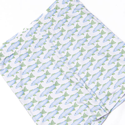 Clear Lake Catch Bamboo Pajama Short Set, Blue