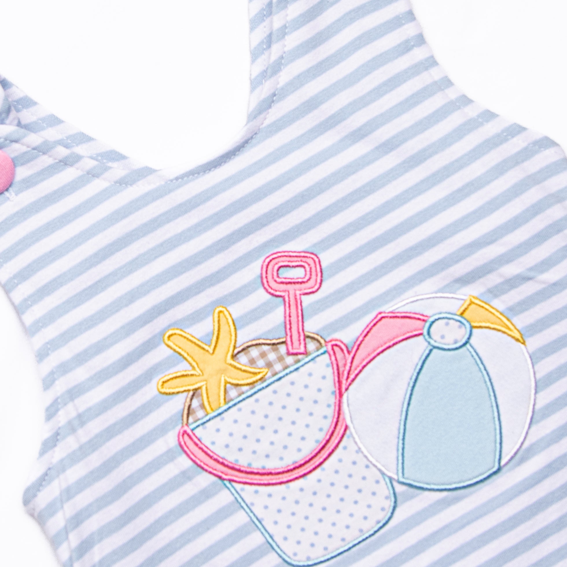 infant summer essentials Girl's Summer Essentials Applique Ruffle Short Set in Blue size 8