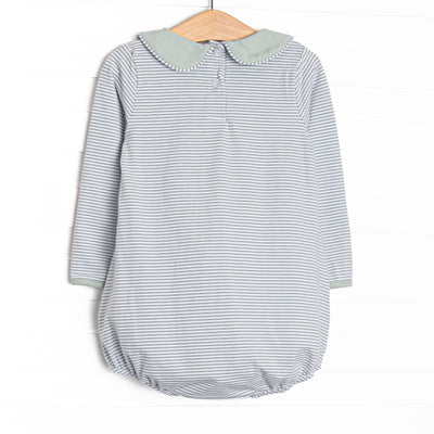 Steam Engine Applique Bubble, Green Stripe