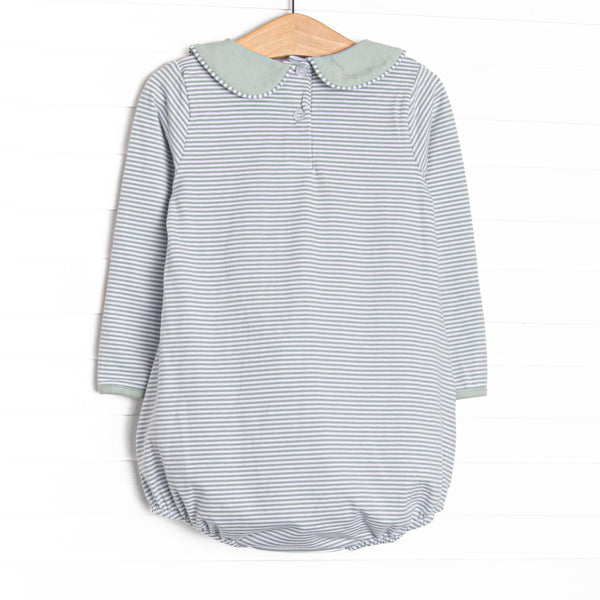 Steam Engine Applique Bubble, Green Stripe
