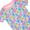 Groovy Garden Bamboo Pajama Short Set, Pink