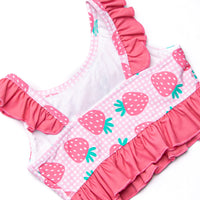 Very Strawberry Ruffle Bikini, Pink